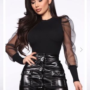 Fashion Nova Puff Sleeve Sweater